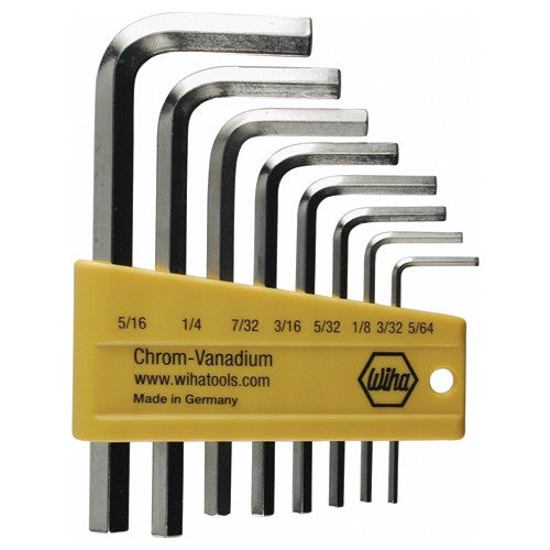 8PC SET IN HEX L-KEY SHORT ARM NICK - Exact Tooling