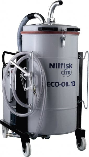 Nilfisk - 48 Gal, Painted Steel Tank, Wet, Machine Shop Vacuum Cleaner - 14.1 Amps - Exact Tooling