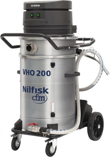 Nilfisk - 14 Gal, Painted Steel Tank, Dry, Machine Shop Vacuum Cleaner - 13.3 Amps - Exact Tooling