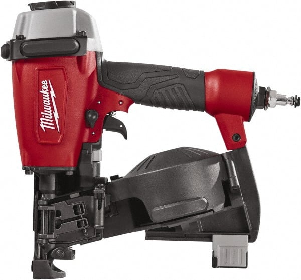 Milwaukee Tool - 1-3/4" Nail Length, 2-1/2 to 3.8mm Nail Diam, 0.12 Gauge Roofing Air Nailer - Exact Tooling