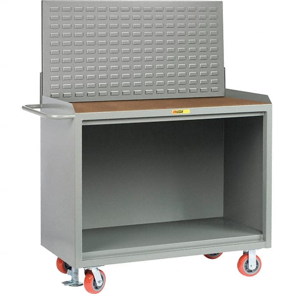 Little Giant - 3,600 Lb Capacity Mobile Service Bench - 53" Wide x 24" Deep x 43" High, Steel, Gray - Exact Tooling