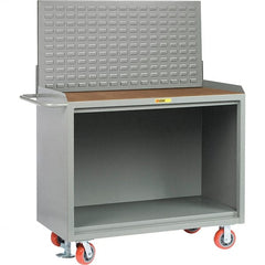 Little Giant - 3,600 Lb Capacity Mobile Service Bench - 53" Wide x 24" Deep x 43" High, Steel, Gray - Exact Tooling
