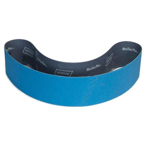 4″ × 90″ NorZon Plus R823 Narrow Belt 120 Grit Zirconia Alumina - Exact Tooling