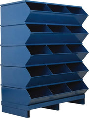Stackbin - 5 Bin, Shelving Unit with Openings & Base - 37" Wide x 46-7/8" High - Exact Tooling