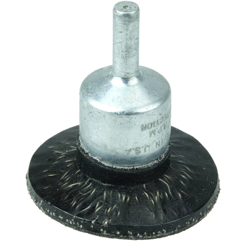 1-3/4″ Polyflex Encapsulated Circular Flared Crimped Wire End Brush, .020″ Steel Fill - Exact Tooling