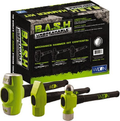 Wilton - 3 Piece, 2 Lb Head Weight, Drop Forged Steel, Hammer Tip/Face Set - Exact Tooling