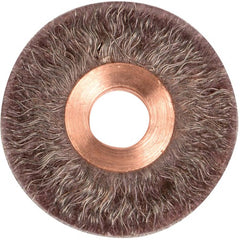 2″ Polyflex Encapsulated Small Diameter Crimped Wire Wheel, .0104″ Steel Fill, 1/2″ Arbor Hole - Exact Tooling
