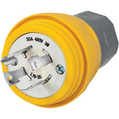 Hubbell Wiring Device-Kellems - 3-Phase Delta 480 VAC 30A NEMA L16-30P Industrial Twist Lock Plug - Exact Tooling