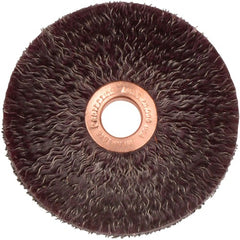 3″ Polyflex Encapsulated Small Diameter Crimped Wire Wheel, .0118″ Steel Fill, 1/2″ Arbor Hole - Exact Tooling