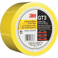 3M - 50m x 72mm x 11 mil Yellow Cotton Cloth Gaffers Tape - Exact Tooling