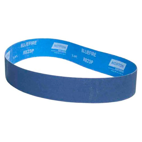 2″ × 36″ NorZon Plus R823 Narrow Belt 120 Grit Zirconia Alumina - Exact Tooling