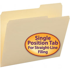 SMEAD - 11-5/8 x 9-1/2", Letter Size, Manila, File Folders with Top Tab - 11 Point Stock, Right of Center Tab Cut Location - Exact Tooling