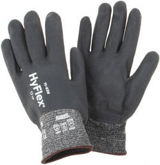 Ansell - Size L, ANSI Cut Lvl A2, Abrasion Lvl 4, Nitrile Coated Cut Resistant Gloves - Fully Coated Coated, Black - Exact Tooling