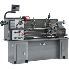 Jet - 13" Swing, 43" Between Centers, 230 Volt, Single Phase Bench Lathe - 2 hp, 70 to 2,000 RPM, 1-3/8" Bore Diam, 30" Deep x 28-1/2" High x 79" Long - Exact Tooling