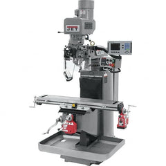 Jet - 9" Table Width x 49" Table Length, Electronic Variable Speed Control, 3 Phase Knee Milling Machine - 3 hp - Exact Tooling
