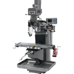 Jet - 9" Table Width x 49" Table Length, Electronic Variable Speed Control, 3 Phase Knee Milling Machine - 3 hp - Exact Tooling