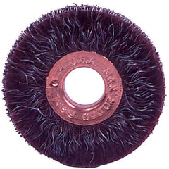 1-1/4″ Polyflex Encapsulated Small Diameter Crimped Wire Wheel, .008″ Steel Fill, 3/8″ Arbor Hole - Exact Tooling