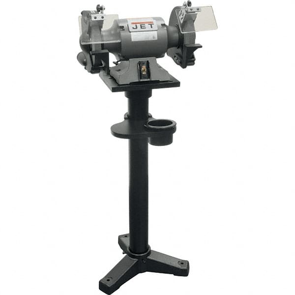 Jet - 8" Wheel Diam x 1" Wheel Width, 1 hp Bench Grinder - 1 Phase, 3,450 Max RPM, 115 Volts - Exact Tooling