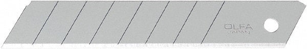 Olfa - 100 Piece Stainless Steel Snap Blade - 110mm OAL, 0.019" Blade Thickness - Exact Tooling