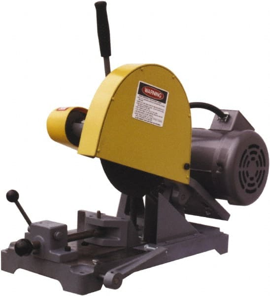 Kalamazoo - 10" Blade Diam, 5/8" Arbor Hole, Straight Chop & Cutoff Saw - 3,450 RPM, 3 hp, 220/440 Volts, 1 or 3 Phase - Exact Tooling