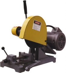 Kalamazoo - 10" Blade Diam, 5/8" Arbor Hole, Straight Chop & Cutoff Saw - 3,450 RPM, 3 hp, 220/440 Volts, 1 or 3 Phase - Exact Tooling