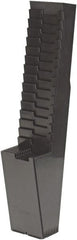 Acroprint Time Recorder - 34-1/4" High x 5" Wide 25 Pocket Adjustable Time Card Rack - Black, Use with Time Cards - Exact Tooling