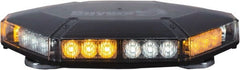 Buyers Products - Variable Flash Rate, Vacuum-Magnetic Mount Emergency LED Lightbar Assembly - Powered by DC, Amber & Clear - Exact Tooling