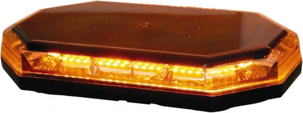 Buyers Products - Variable Flash Rate, Magnetic or Permanent Mount Emergency LED Lightbar Assembly - Powered by DC, Amber & Clear - Exact Tooling