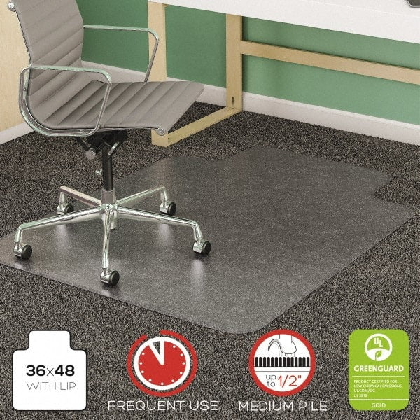 Deflect-o - 48" Long x 36" Wide, Chair Mat - Rectangular, Beveled Edge Style - Exact Tooling