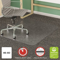 Deflect-o - 60" Long x 46" Wide, Chair Mat - Rectangular, Beveled Edge Style - Exact Tooling