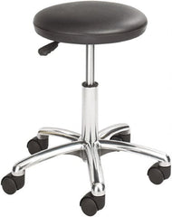 Safco - 19 Inch Wide x 19-1/4 Inch Deep x 21 Inch High, Swivel Base, Lab Stool - Vinyl Seat, Black - Exact Tooling
