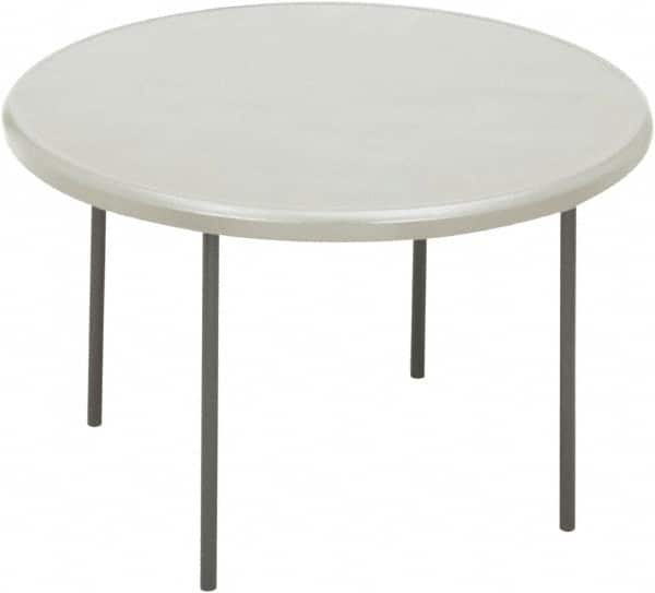 ICEBERG - 48" Wide x 29" High x 48" Diam, Folding Table - Platinum - Exact Tooling