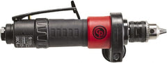 Chicago Pneumatic - 3/8" Keyed Chuck - Inline Handle, 2,100 RPM, 0.4 hp, 90 psi - Exact Tooling