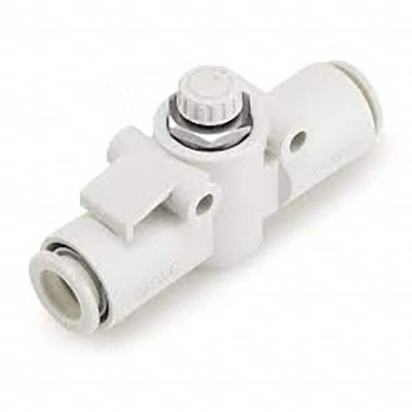 SMC PNEUMATICS - Speed & Flow Control Valves Valve Type: Flow Control Offset Inline Male Thread Size: 1/4 - Exact Tooling