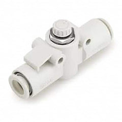 SMC PNEUMATICS - Speed & Flow Control Valves Valve Type: Flow Control Offset Inline Male Thread Size: 1/4 - Exact Tooling