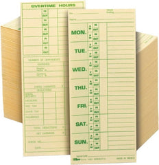TOPS - 8-1/2" High x 3-1/2" Wide Weekly Time Cards - Manila, Use with Pyramid 331-10 - Exact Tooling