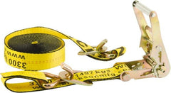 Erickson Manufacturing - 20' Long x 2" Wide, 10,000 Lb Basket Capacity, Polyester & Steel Web Sling - Yellow - Exact Tooling