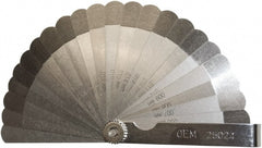 OEM Tools - 22 Piece, 0.004 to 0.027" Thick, Feeler Gage Set - 3-1/4" Leaf Length, 1/2" Wide, Steel - Exact Tooling