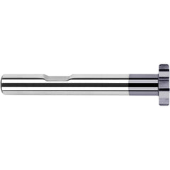 Harvey Tool - 1" Cut Diam, 3/32" Cut Width, 1/2" Shank, Straight-Tooth Woodruff Keyseat Cutter - Exact Tooling