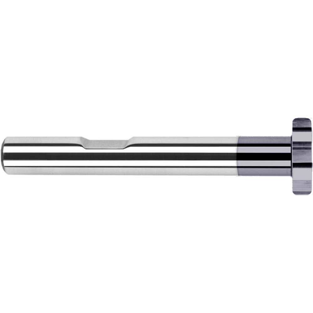 Harvey Tool - 1" Cut Diam, 1/4" Cut Width, 1/2" Shank, Straight-Tooth Woodruff Keyseat Cutter - Exact Tooling