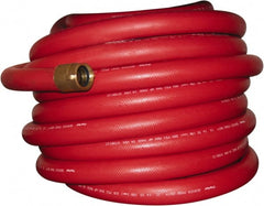 Dixon Valve & Coupling - 3/4" ID, 800 Working psi, Red EPDM Fire Hose - Male x Female NST (NH) Ends, 100' Long, 2,400 Burst psi - Exact Tooling