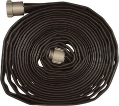 Dixon Valve & Coupling - 1-1/2" ID, 200 Working psi, Black Nitrile Fire Hose - Male x Female NPSH Ends, 50' Long, 600 Burst psi - Exact Tooling
