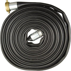 Dixon Valve & Coupling - 1-1/2" ID, 200 Working psi, Black Nitrile Fire Hose - Male x Female NST (NH) Ends, 100' Long, 600 Burst psi - Exact Tooling