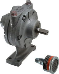 Gast - 3/4 hp Clockwise Foot Air Actuated Motor - 3,000 Max RPM, 1.13" Shaft Length, 4.94" OAL, 1/2" Shaft Diam - Exact Tooling