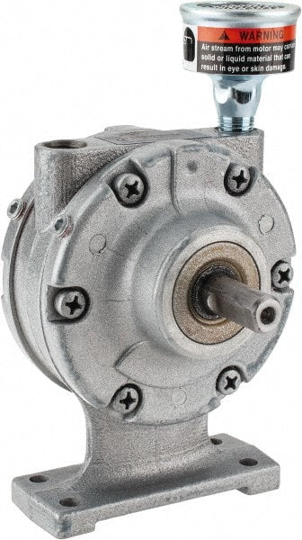 Gast - 3/4 hp Counterclockwise Foot Air Actuated Motor - 3,000 Max RPM, 1.13" Shaft Length, 4.94" OAL, 1/2" Shaft Diam - Exact Tooling