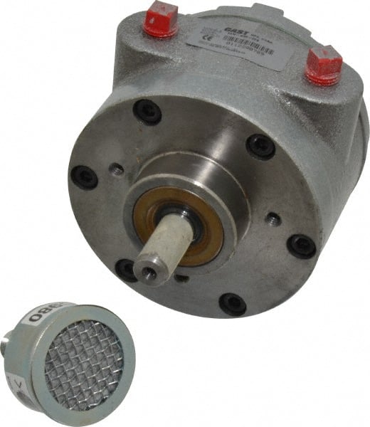 Gast - 1-1/2 hp Reversible Face Air Actuated Motor - 3,000 Max RPM, 1.12" Shaft Length, 5.81" OAL, 1/2" Shaft Diam - Exact Tooling