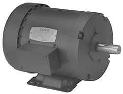 Leeson - 1/4 Max hp, 1,725 Max RPM, Electric AC DC Motor - 208-230/460 V Input, Three Phase, 48 Frame - Exact Tooling