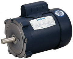 Leeson - 1 Max hp, 1,725 Max RPM, Electric AC DC Motor - 115, 208, 230 V Input, Single Phase, 56C Frame - Exact Tooling