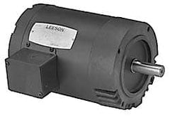 Leeson - 1/3 Max hp, 3,450 Max RPM, Electric AC DC Motor - 208-230/460 V Input, Three Phase, 56C Frame - Exact Tooling