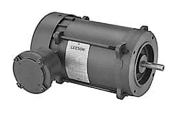 Leeson - 3/4 Max hp, 1,725 Max RPM, Electric AC DC Motor - 115, 208, 230 V Input, Single Phase, 56H Frame - Exact Tooling